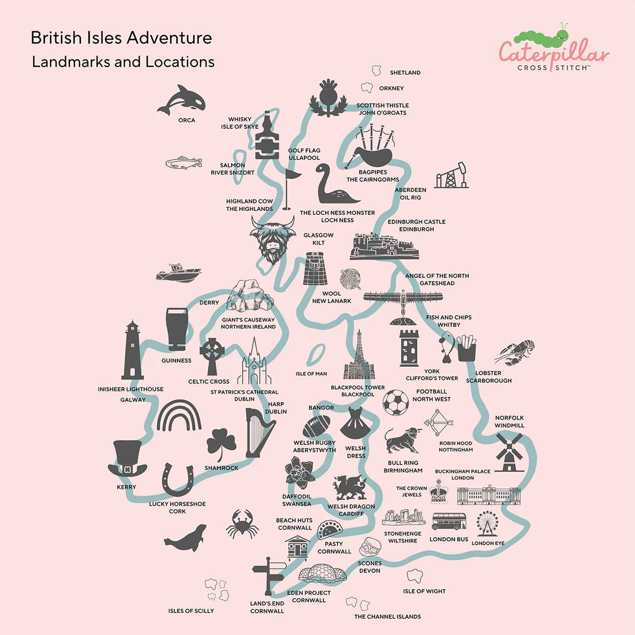 British Isles Adventure - Cross Stitch Kit - Image 4