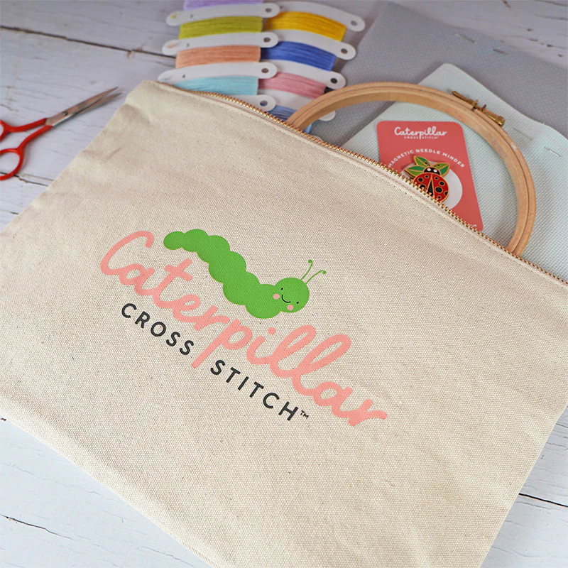 Caterpillar A4 Canvas Cross Stitch Project Bag - Image 3