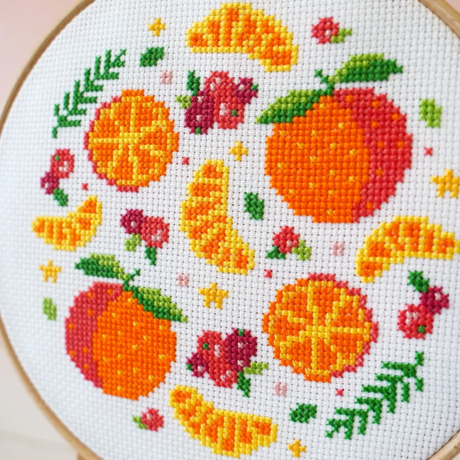 Festive Fruits - Cross Stitch Pattern - Image 2