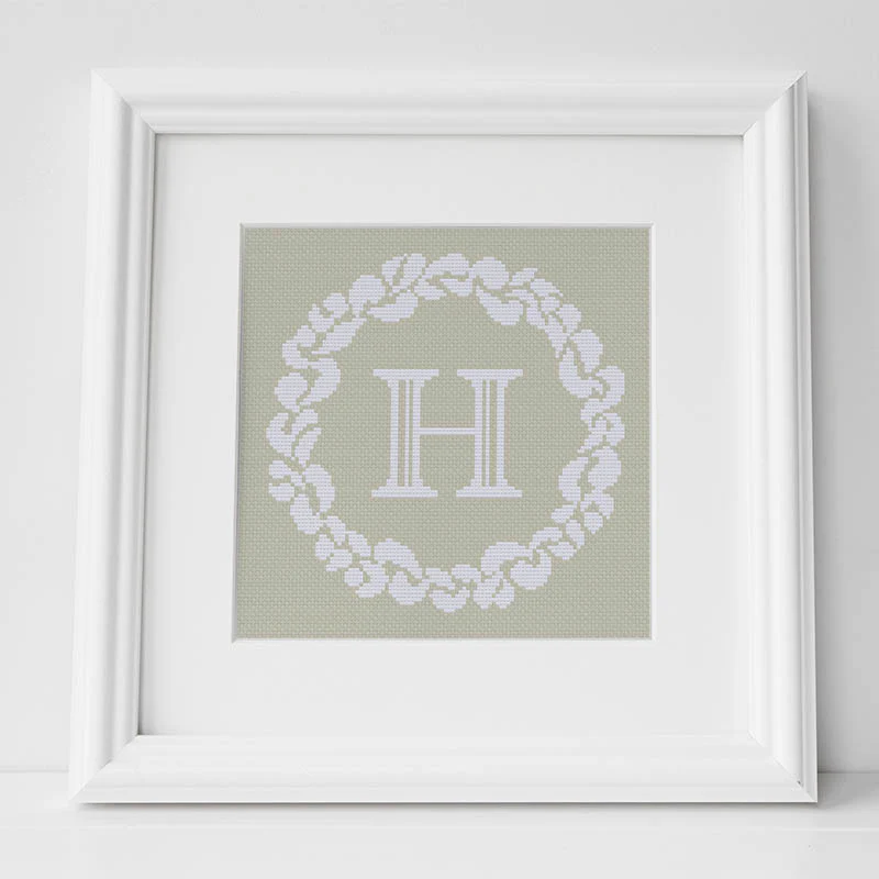 Grace Wreath Monogram - Cross Stitch Kit or Pattern - Image 10