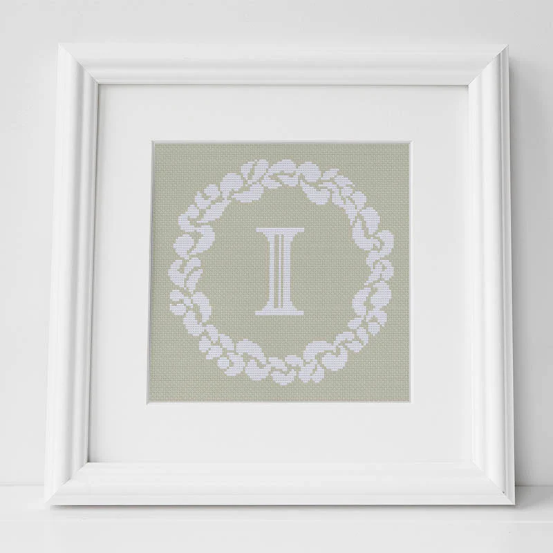 Grace Wreath Monogram - Cross Stitch Kit or Pattern - Image 11