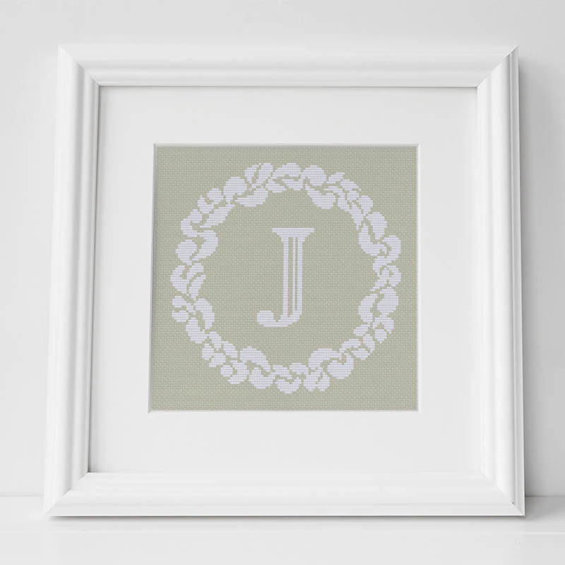 Grace Wreath Monogram - Cross Stitch Kit or Pattern - Image 12