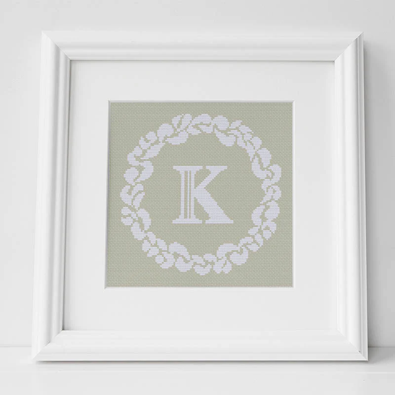 Grace Wreath Monogram - Cross Stitch Kit or Pattern - Image 13