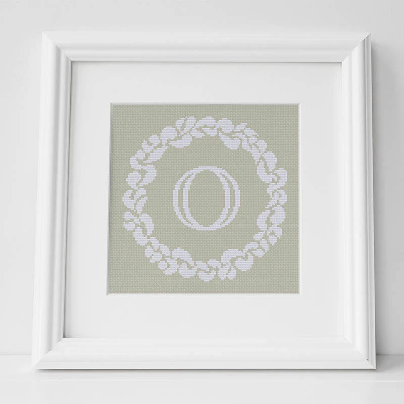 Grace Wreath Monogram - Cross Stitch Kit or Pattern - Image 17