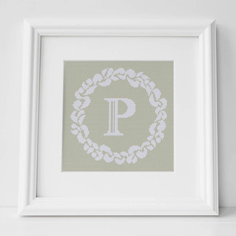 Grace Wreath Monogram - Cross Stitch Kit or Pattern - Image 18