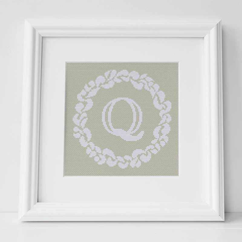 Grace Wreath Monogram - Cross Stitch Kit or Pattern - Image 19