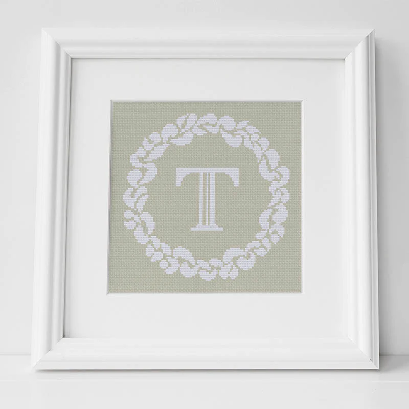 Grace Wreath Monogram - Cross Stitch Kit or Pattern - Image 21