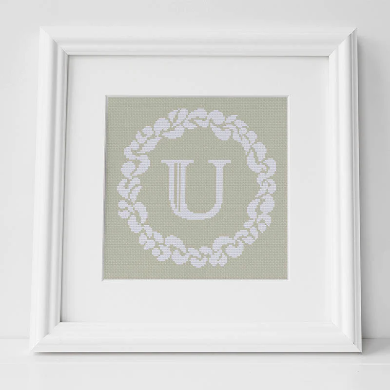 Grace Wreath Monogram - Cross Stitch Kit or Pattern - Image 22