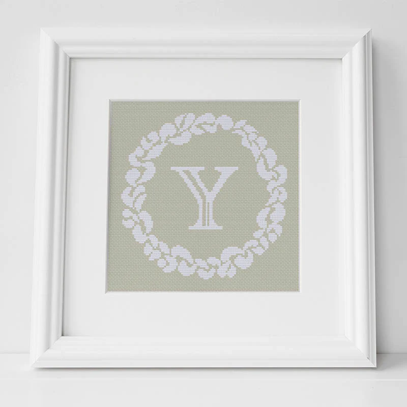 Grace Wreath Monogram - Cross Stitch Kit or Pattern - Image 26