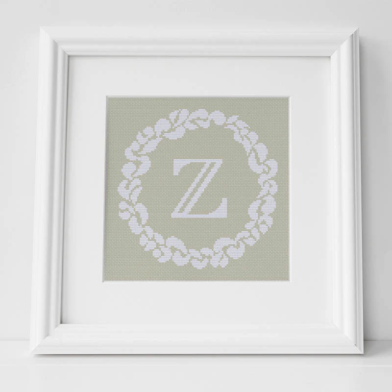 Grace Wreath Monogram - Cross Stitch Kit or Pattern - Image 27