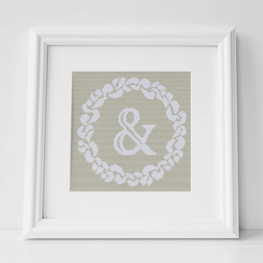Grace Wreath Monogram - Cross Stitch Kit or Pattern - Image 28