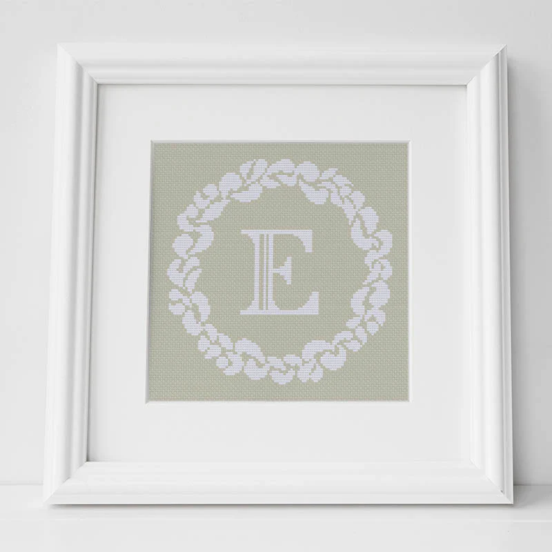 Grace Wreath Monogram - Cross Stitch Kit or Pattern - Image 7