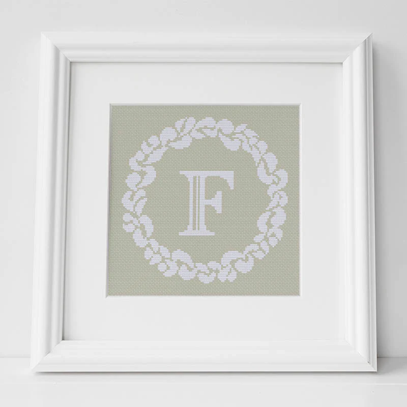 Grace Wreath Monogram - Cross Stitch Kit or Pattern - Image 8